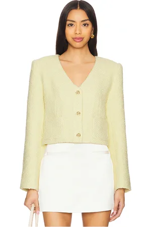 ASTR Chaqueta marleigh en color talla L en - Lemon. Talla L (también en M, XL).