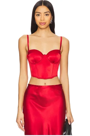 FLEUR DU MAL Corpiño corto hamptons en color rojo talla M en - Red. Talla M (también en S, XS).