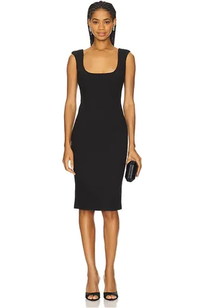 Bardot Vestido midi entallado audrey en color talla 12 en - Black. Talla 12 (también en 2, 4, 6, 8).