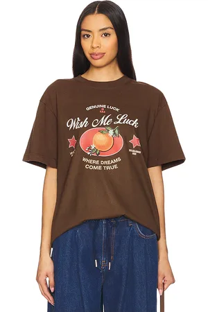 Wish Me Luck Camiseta en color talla L en - Brown. Talla L (también en M, S, XL/1X).