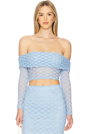 Bardot Top con hombros descubiertos adoni en color bebe azul talla 12 en - Baby Blue. Talla 12 (también en 10, 2, 4, 6, 8).