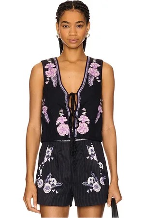 Agua Bendita Chaleco claudette en color negro talla L en - Black. Talla L (también en M, S, XL).