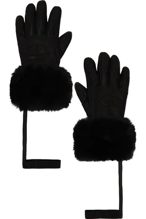 Goldbergh Guantes tipo manopla de cuero con logotipo grabado. lady en color talla 6.5 en - Black. Talla 6.5 (también en 7, 7.5).