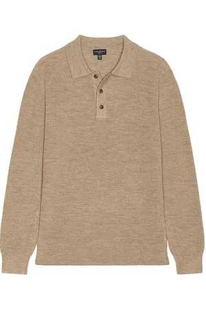 CLUB MONACO Refined texture polo en color beige talla M en - Beige. Talla M (también en S).