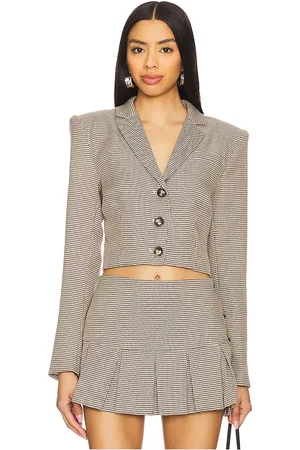 MORE TO COME Florita crop blazer en color talla L en - Brown. Talla L (también en M, S, XS, XXS).