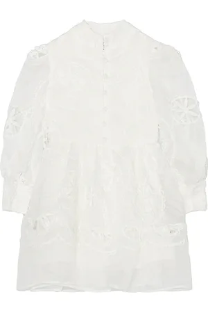 Bardot Vestido con bordado floral fira en color blanco talla 4 en - White. Talla 4 (también en 5, 6, 7).