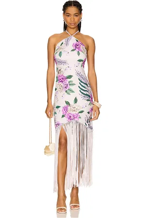 Agua Bendita Vestido midi allis en color blanco talla L en - White. Talla L (también en M, S, XS).
