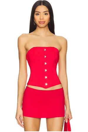 superdown Jordyn corset top en color talla L en - Red. Talla L (también en M, S, XL, XS).