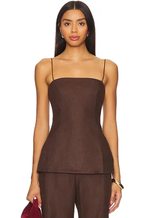 FAITHFULL THE BRAND X revolve ostano top en color chocolate talla L en - Chocolate. Talla L (también en M, XL).