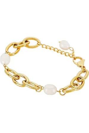 8 Other Reasons Brazalete pearl chain en color oro metálico talla all en - Metallic Gold. Talla all.