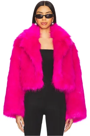 Adrienne Landau Cazadora teddy en color rosado talla M en - Pink. Talla M (también en S).