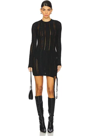 Camila Coelho Vestido anira en color talla L en - Black. Talla L (también en M, S, XL, XS, XXS).