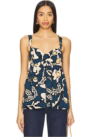 ULLA JOHNSON Túnica emira en color azul talla 0 en - Blue. Talla 0 (también en 10, 12, 2, 4, 6).