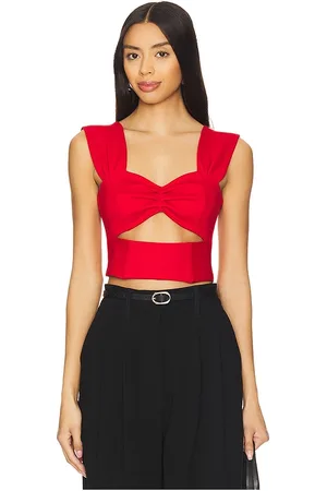 NONchalant Label Juliana crop top en color rojo talla L en - Red. Talla L (también en M, S, XS).