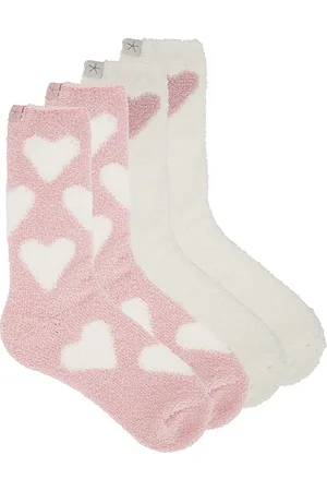 Barefoot Dreams Conjunto de calcetines cozychic heart en color rosado talla all en - Pink. Talla all.