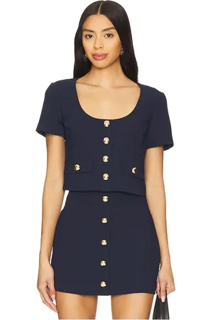 Amanda Uprichard Benton top en color azul marino talla M en - Navy. Talla M (también en XS).