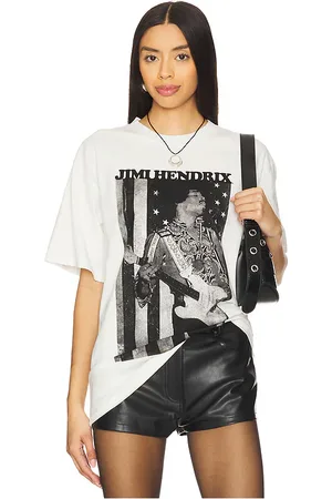 Philcos Camiseta boxy jimi hendrix usa en color crema talla L en - Cream. Talla L (también en M, S, XL/1X).