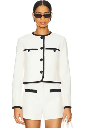 VERONICA BEARD Chaqueta frontal con botones beale en color crema talla 0 en - Cream. Talla 0 (también en 00, 2, 4, 8).