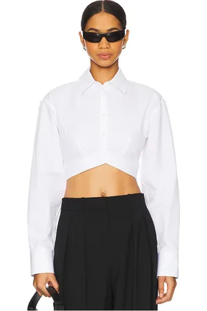 Alexander Wang Camisa corta con botones en color talla 0 en - White. Talla 0 (también en 8).