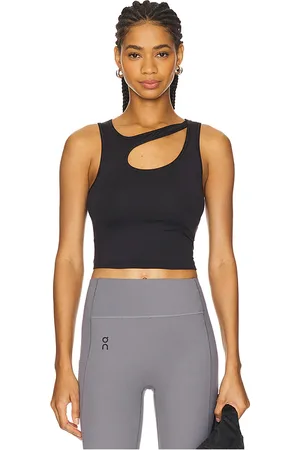On Running Top corto c cortes studio en color talla L en - Black. Talla L (también en M, S, XS).
