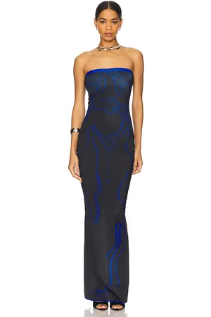 DI PETSA Vestido body largo venus shell en color negro talla M en - Black. Talla M (también en S, XS).