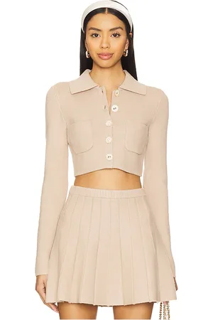 MAJORELLE Cárdigan solveig en color beige talla L en - Beige. Talla L (también en M, S, XS).