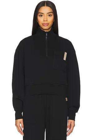 Lunya Sudadera deportiva recortada silksweats reversible en color negro talla L en - Black. Talla L (también en M, S, XS, XXS).