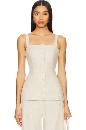 FAITHFULL THE BRAND Chaleco corbiere en color beige talla L en - Beige. Talla L (también en S).