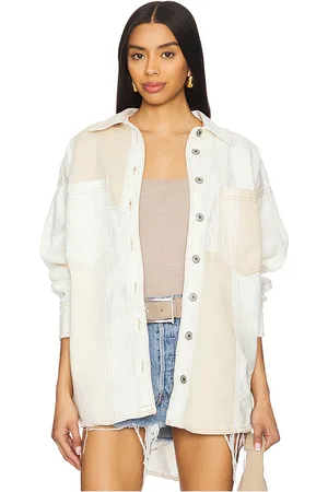 Free People Camisa mountain roads en color ivory talla L en - Ivory. Talla L (también en M, S).