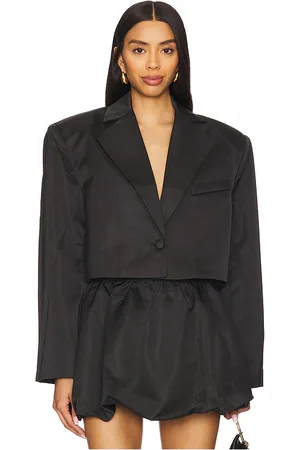 WeWoreWhat Blazer recortado en color talla L en - Black. Talla L (también en M, S, XL, XS).