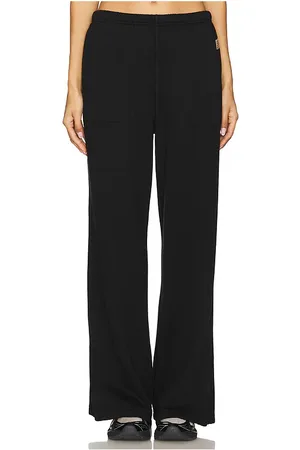 Lunya Pantalón pierna recta silksweats reversible en color negro talla M en - Black. Talla M (también en S).