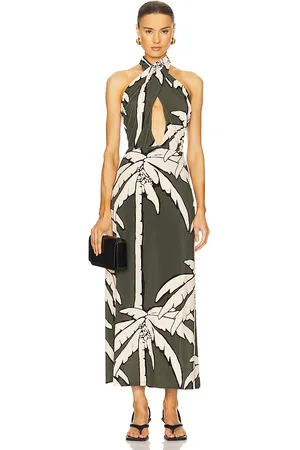 JOHANNA ORTIZ Vestido al tobillo oceanic mantra en color verde talla L en - Green. Talla L (también en M, S, XL
