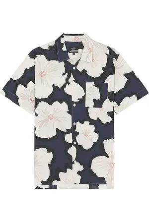 A.P.C. Camisa manga corta chemisette ross en color azul marino talla L en - Navy. Talla L (también en S).