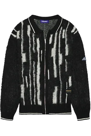 Deva States Ikat long sleeve knitted zip-up polo en color marino talla L en - Navy. Talla L (también en M).
