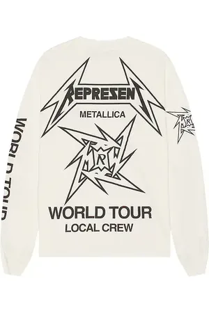 Represent Camiseta manga larga metallica en color blanco talla L en - White. Talla L (también en M, S, XL/1X).