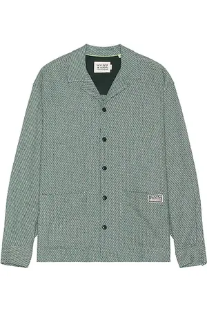 Scotch&Soda Camisa estructurada relaxed fit en color verde salvia talla L en - Sage. Talla L (también en M, S, XL/1X).
