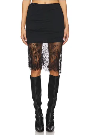 The Attico Falda en color talla 42 en - Black. Talla 42 (también en 44).