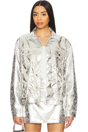 Le Superbe Chaqueta denim heavy metals en color plateado metálico talla L en - Metallic Silver. Talla L (también en M, S