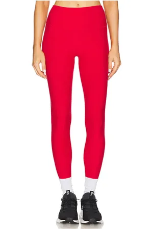 alo Legging con detalles que resaltan soft high-waist en color rojo talla M en - Red. Talla M (también en L).