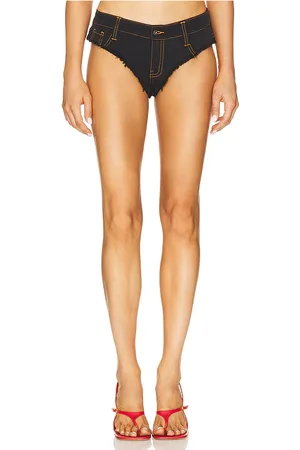 Poster Girl Mini shorts de mezclilla oakley en color talla L en - Black. Talla L (también en M, S, XL, XS).