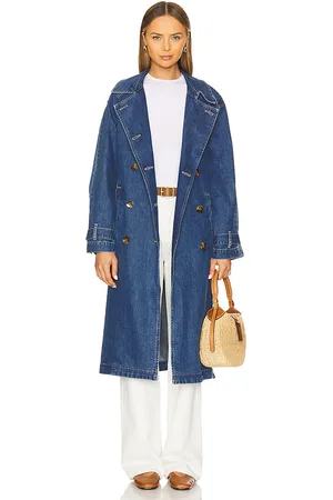 VERONICA BEARD Abrigo denim zuma en color azul talla M en - Blue. Talla M (también en S, XS).