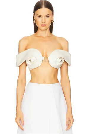 Cult Gaia Aruna top en color crema talla L en - Cream. Talla L (también en S).