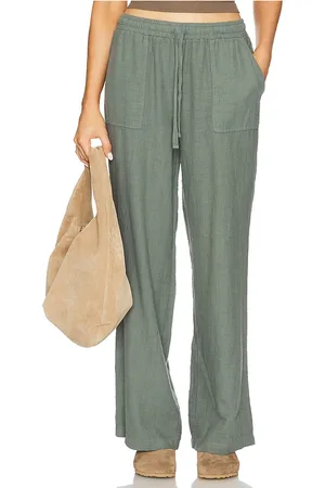 Bobi Jogger de pierna ancha en color verde salvia talla L en - Sage. Talla L (también en M, S, XL, XS).