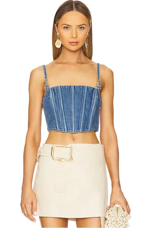 Cult Gaia Lauren top en color azul talla 0 en - Blue. Talla 0 (también en 2, 4, 6).