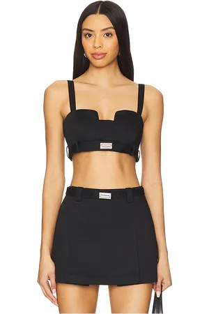 ALEXIS Top corto en color talla L en - Black. Talla L (también en M).