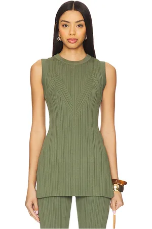 VERONICA BEARD Camiseta tirantes-jersey semma en color verde salvia talla L en - Sage. Talla L (también en M, XS).