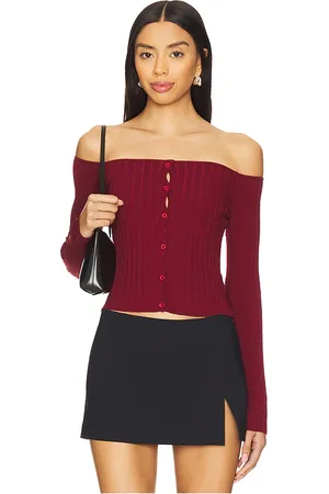 superdown Calypso top en color burgundy talla L en - Burgundy. Talla L (también en M, S, XS).