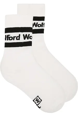 Wolford Calcetines logo en color blanco, negro talla 36/37 en - White,Black. Talla 36/37 (también en 38/39, 40/41).
