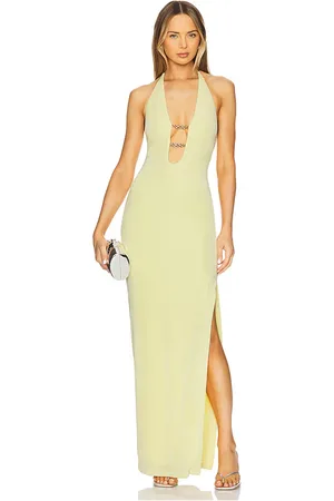 Misha Maxivestido yesenia en color amarillo talla L en - Yellow. Talla L (también en M, S, XXL).