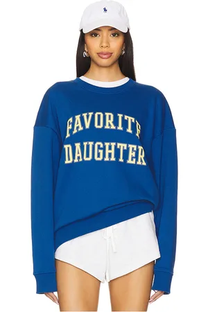 Favorite Daughter Sudadera collegiate en color royal talla L en - Royal. Talla L (también en M, S, XL, XS).